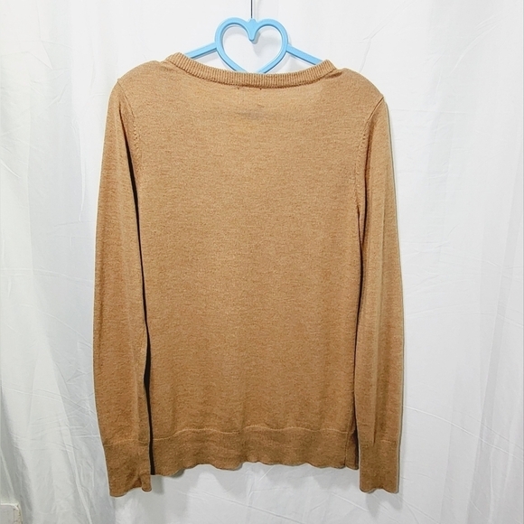Lightweight V-Neck Sweater - Basic Layer in Neutral Tan Women's S - Picture 4 of 4